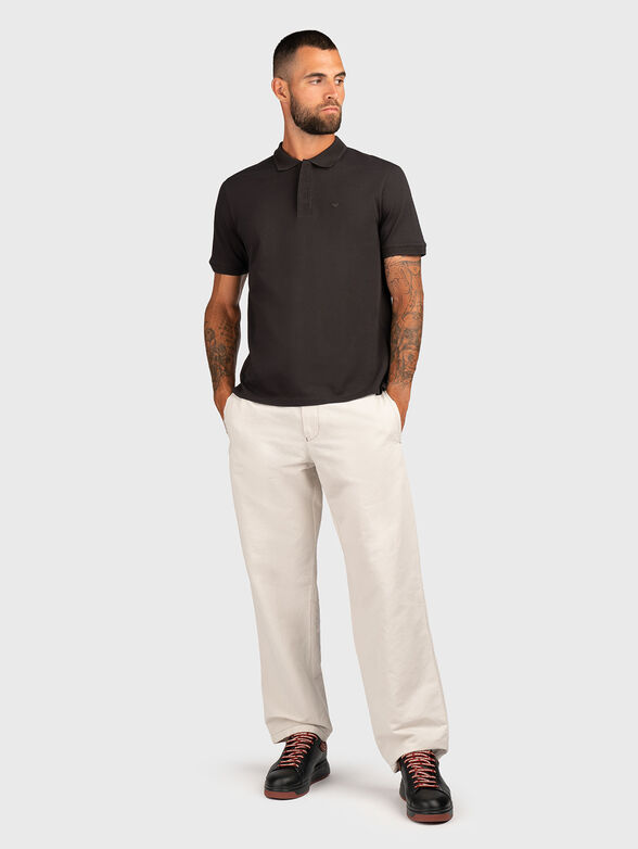 Cotton polo shirt with logo - 2