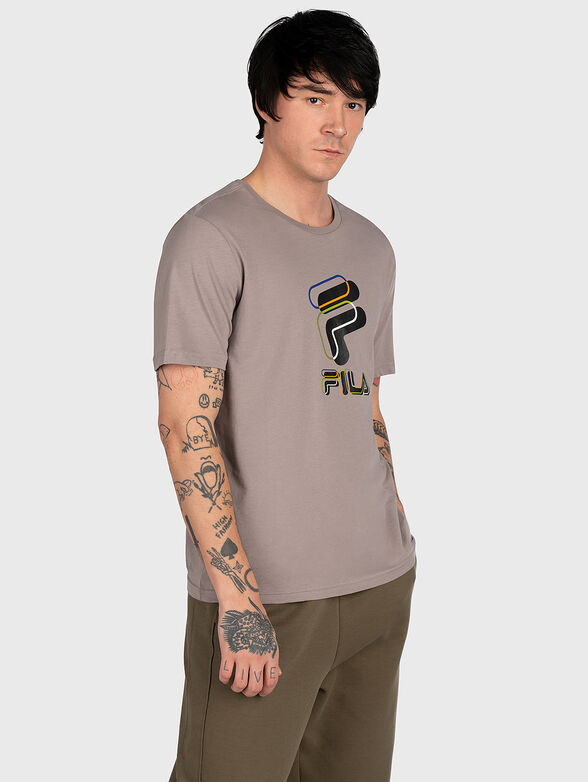 BIBBIENA black T-shirt with logo print - 1