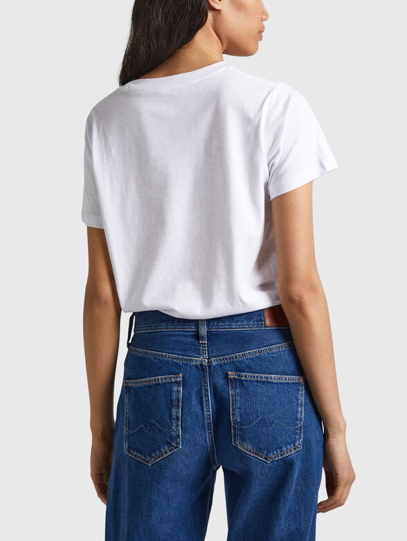 Cotton T-shirt with print and logo - 3