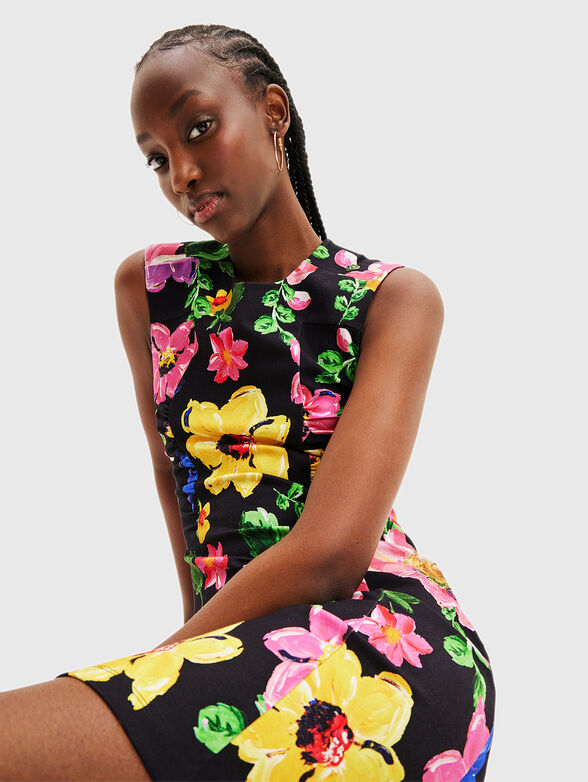 Mini dress with floral print - 3