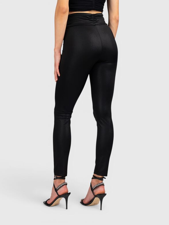 Black high-waisted leggings  - 2
