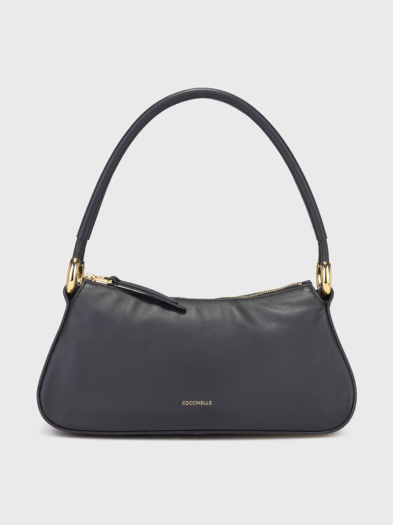 Малка кожена чанта със златисти детайли - 1