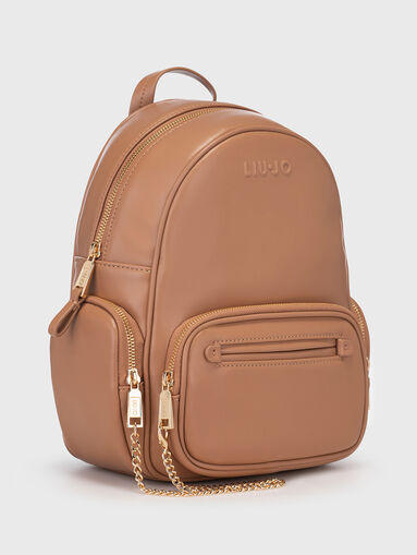 Backpack with logo details in eco leather - 3