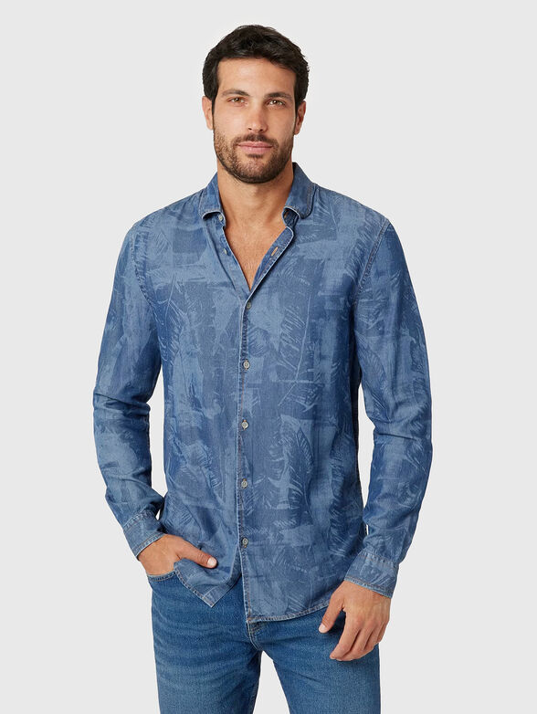 Denim shirt with print - 1
