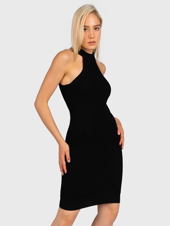 Knitted dress with embroidered logo on the back - 1