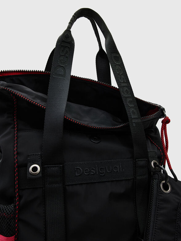 Multifunctional backpack with red accents - 6