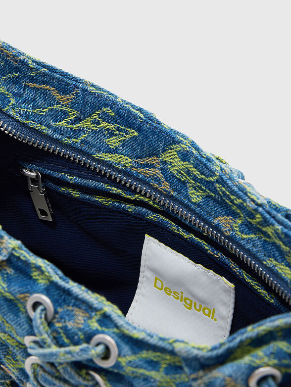 Small denim bag with embroidery - 6
