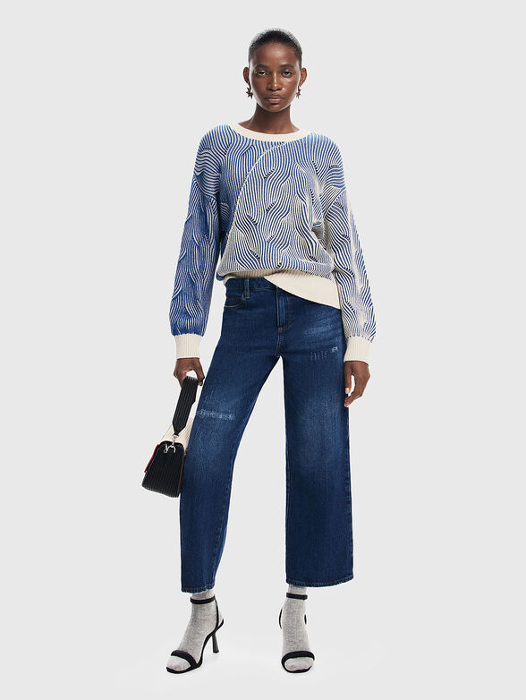 Sweater with oval neckline - 2