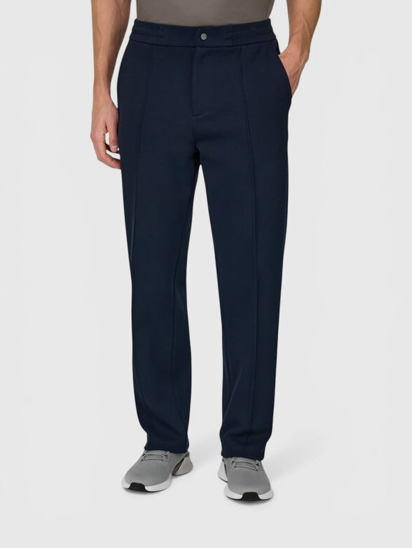 Slim fit cotton blend trousers - 1