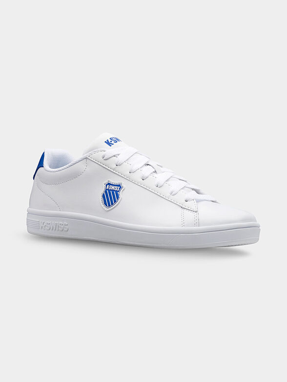 COURT SHIELD white sneakers with blue accent - 2