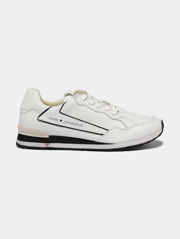 GENOVA Leather trainers in navy blue - 1