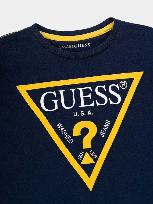 Blouse with long sleeves and triangular logo print - 2