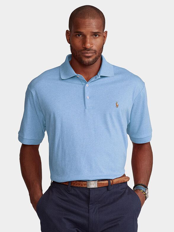 Blue polo-shirt with logo - 1