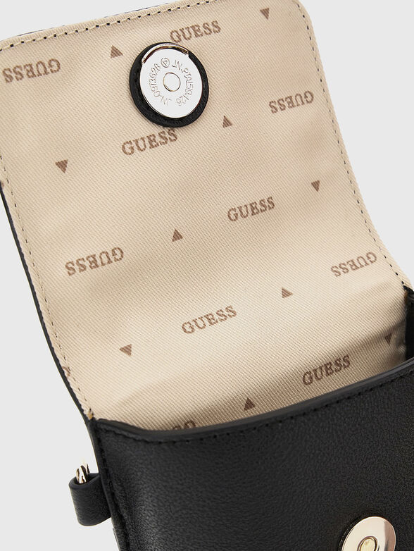 Small crossbody bag with purse in black color - 4