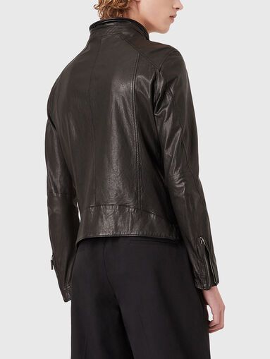 Leather jacket in black - 3