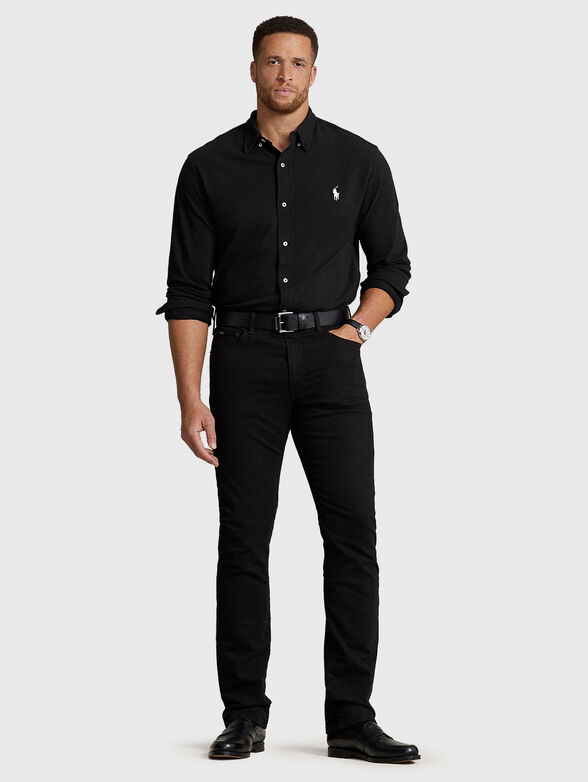 Cotton shirt with embroidered logo - 2