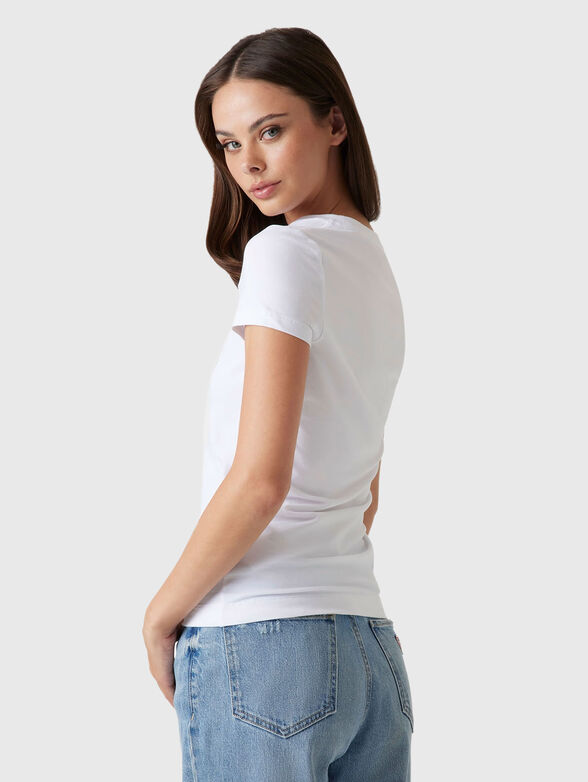 Black slim cotton T-shirt with logo - 3