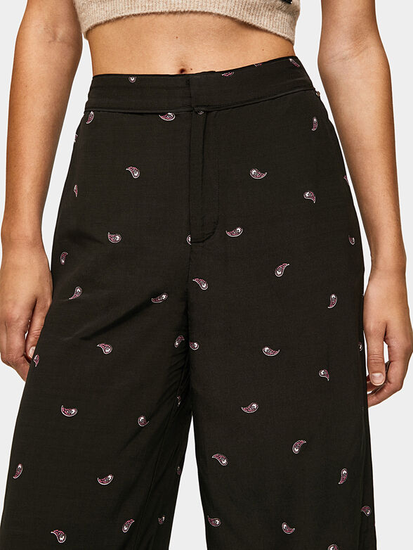 POPPY black trousers with high waist - 3