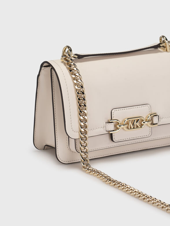 Bag in ecru color with golden logo - 5