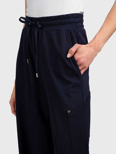 Navy blue sweatpants - 4