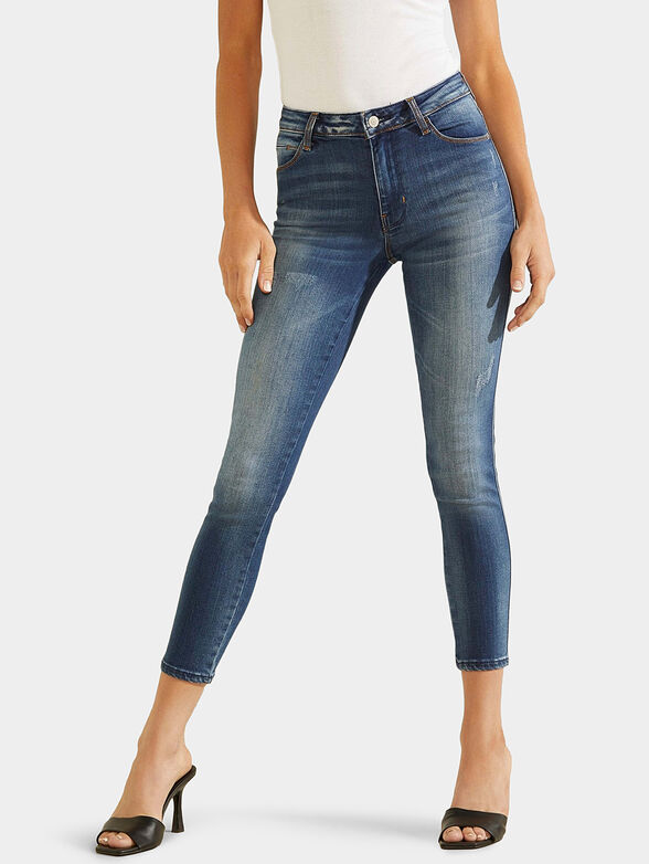 Skinny jeans with logo patch on the back pocket  - 1