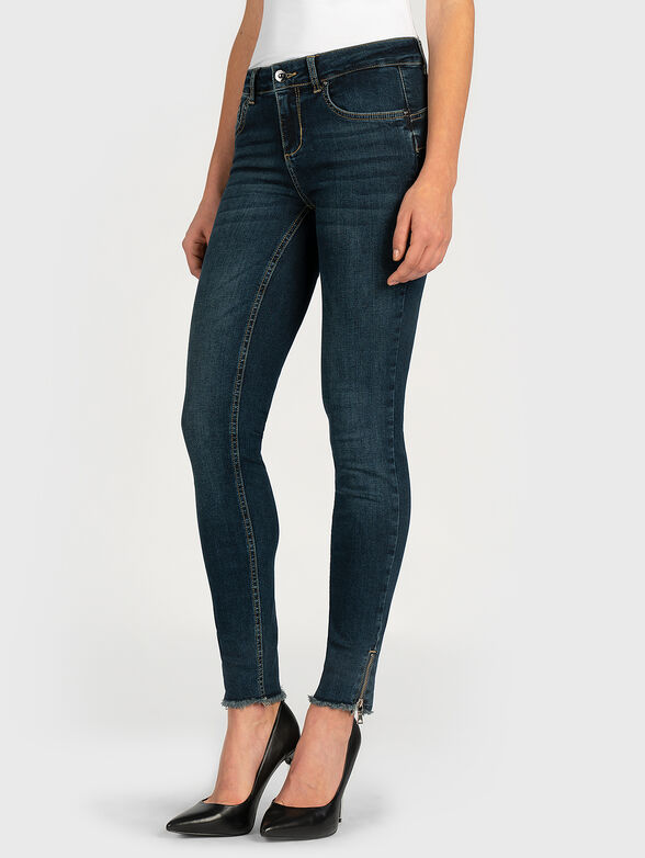 Skinny jeans with ankle zippers - 1