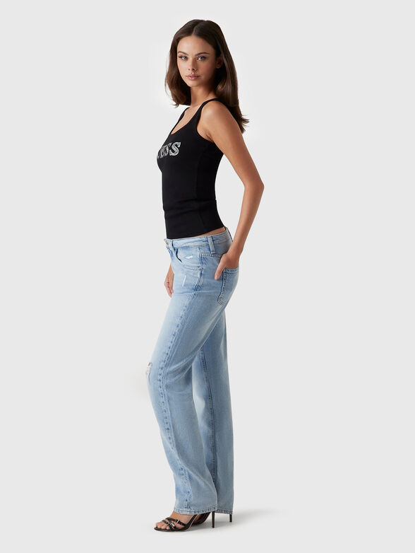 Ribbed top with rhinestones  - 2