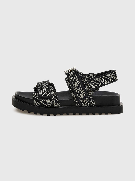 FABELIS beige sandals with logo accent - 1