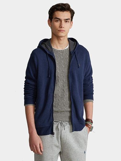Sweatshirt with zip and hood - 1