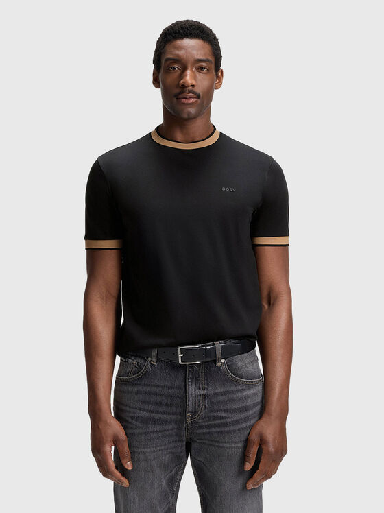 Cotton T-shirt with accent edges - 1