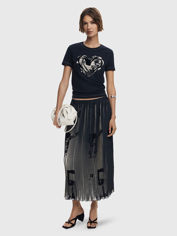 Skirt with contrasting print - 4