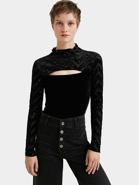 Velvet body with long sleeves  - 1