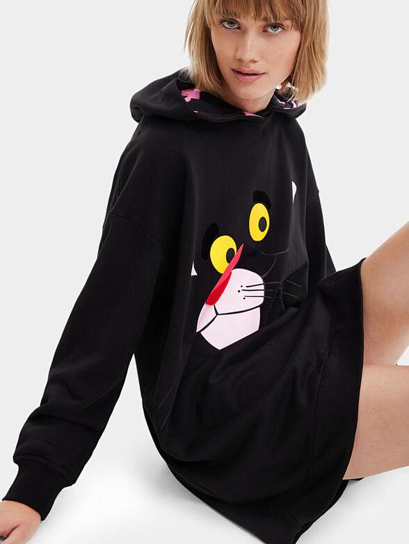 HELLO PINK PANTHER sweatshirt dress - 6