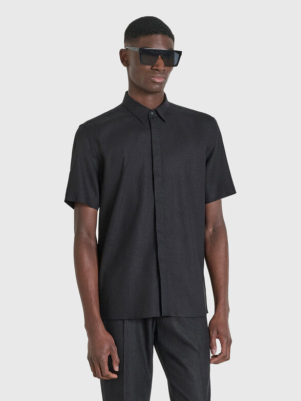 ADALIA short-sleeved linen blend shirt - 1