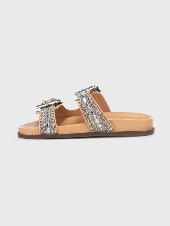 Slippers with appliqu&eacute;d rhinestones - 4