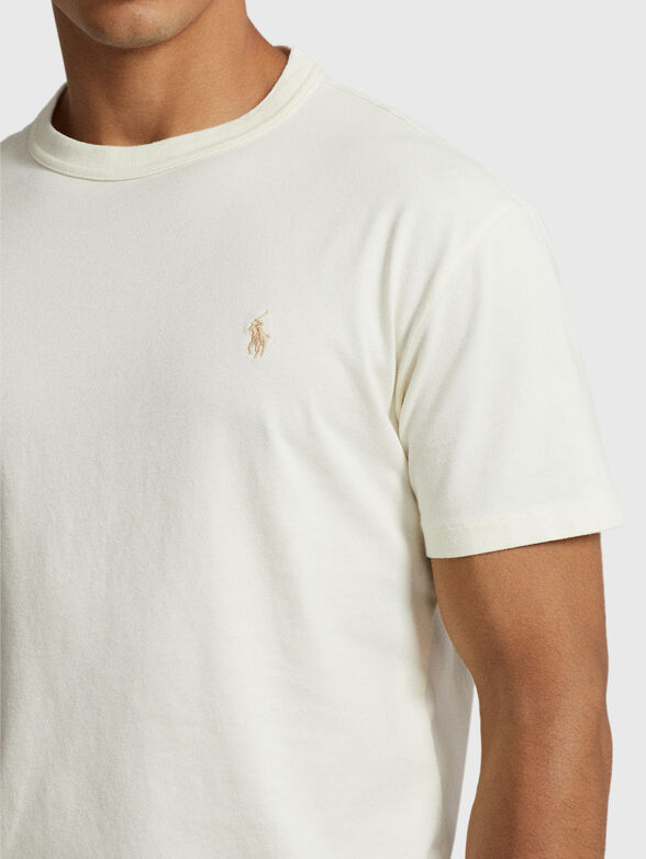 Logo-embroidered cottot T-shirt  - 4