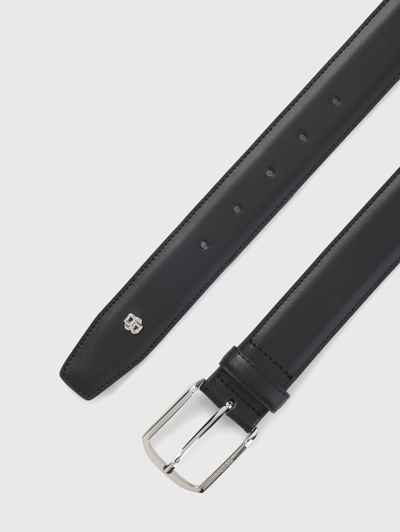 Black leather belt - 3