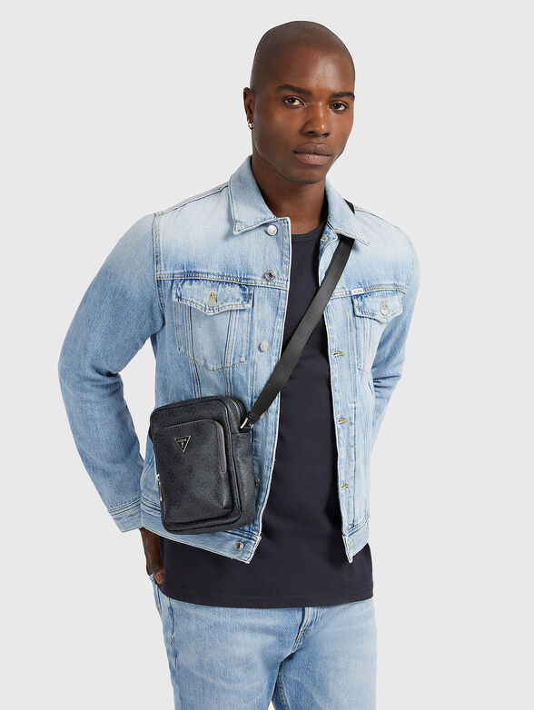 Crossbody bag with monogram logo effect - 2