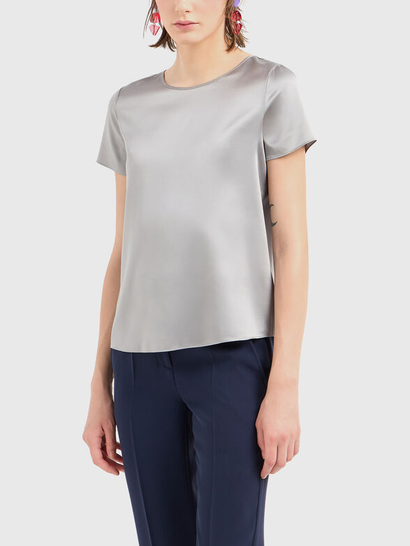 Short sleeved silk blouse - 1