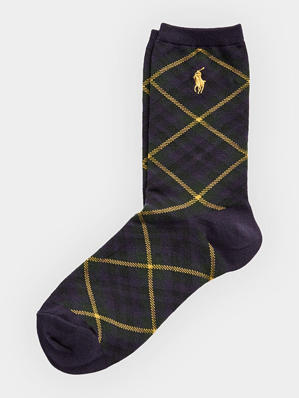 Socks with tartan print - 1