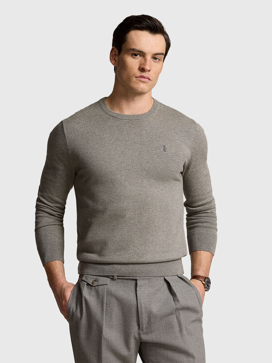 Sweater with logo embroidery  - 1