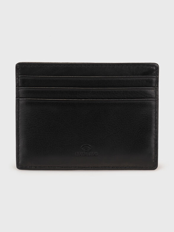 Black card holder with logo detail - 2