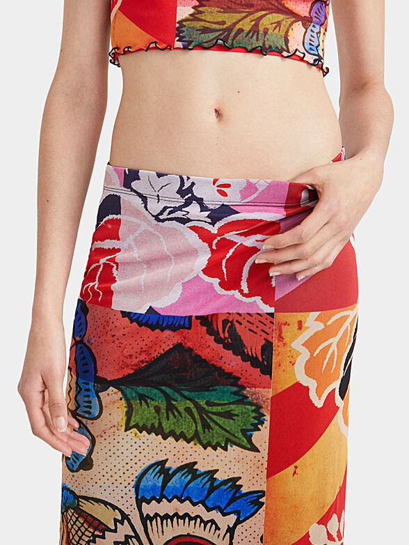 M. Christian Lacroix midi skirt with patchwork print - 3