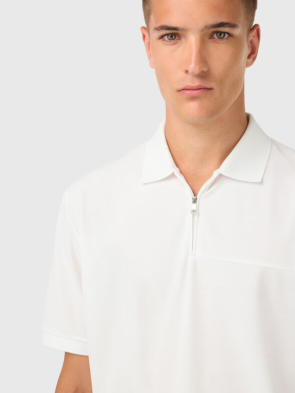White zip polo shirt - 4