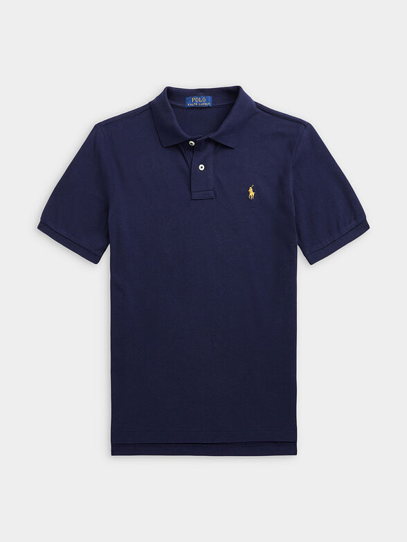 Cotton Polo shirt with art embroidery on the back - 1