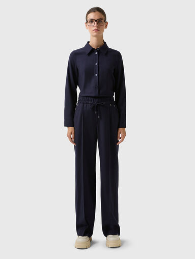 ELLA wool trousers with wide legs - 5