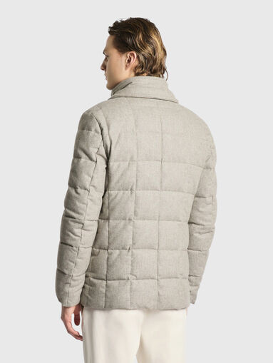 Down jacket with a quilted look - 3
