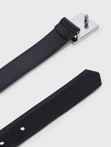 Leather belt with logo - 4
