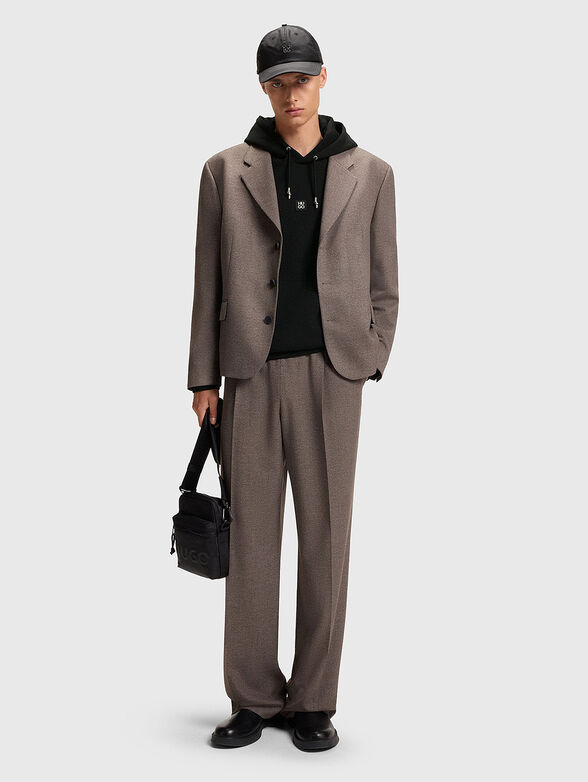 Cotton sweatshirt with hood and accent zips - 2