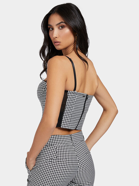 ARIANNA Top with checkered print - 2